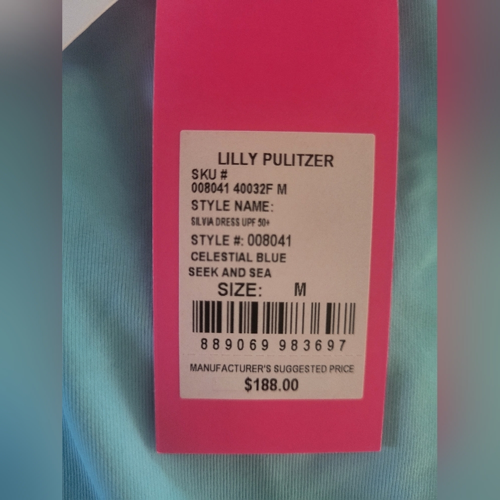 Lilly Pulitzer Luxletic Dress in Blue and Pink Floral - Picture 11 of 12